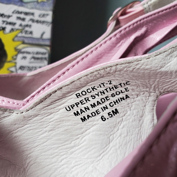 NEW Jeffrey Campbell Pink Patent ROCK-IT-2 Platform Sandals 6.5 - Picture 7 of 9